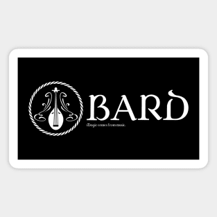 Bard Character Class TRPG Tabletop RPG Gaming Addict Magnet